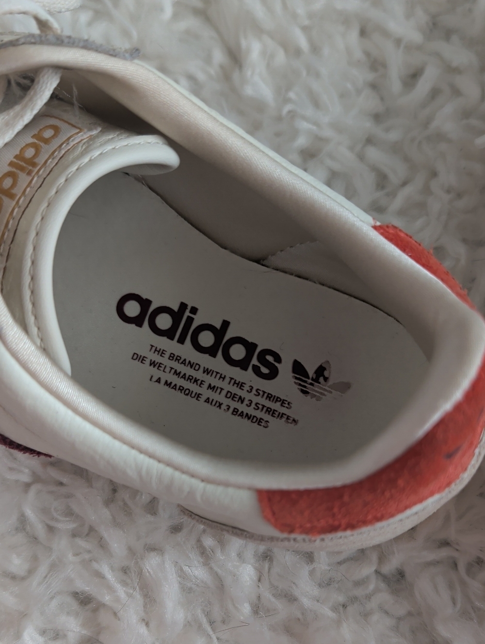 Adidas Japan Women's Off-White Sneakers with Burgundy Stripes - Picture 8 of 8